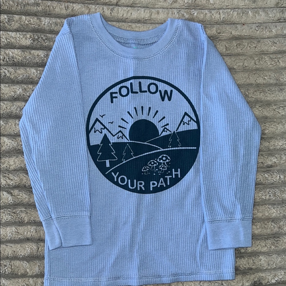 Blue Kids Long Sleeve Shirt